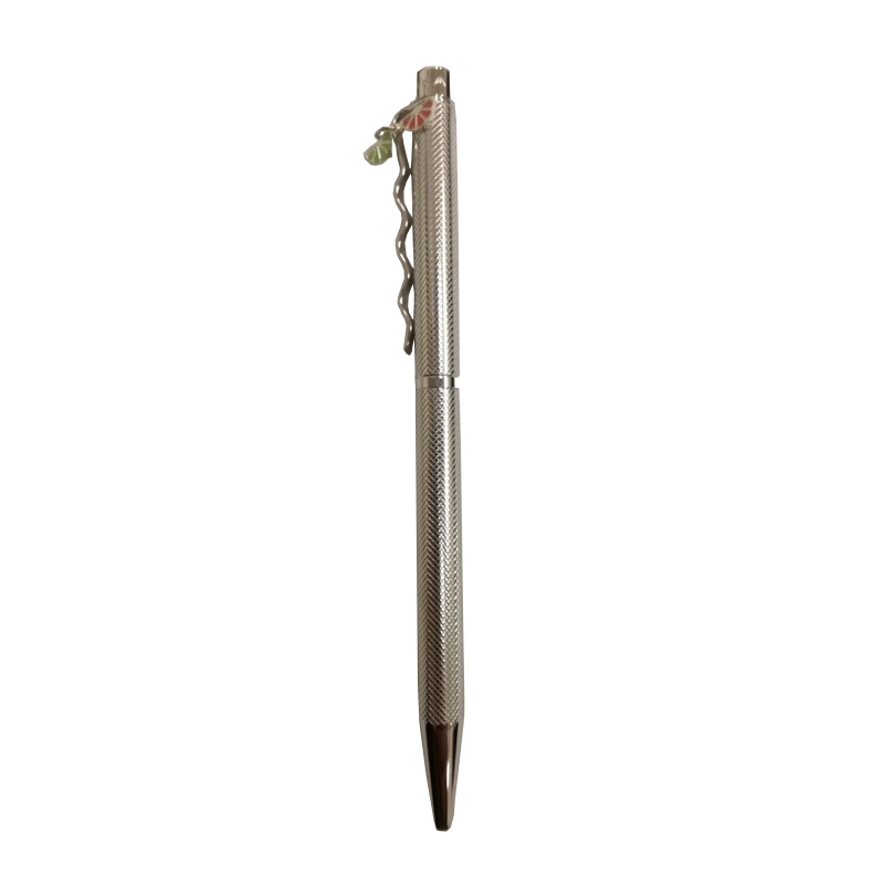 Серебряная ручка с чёрным бриллиантом 5309.14.9.05