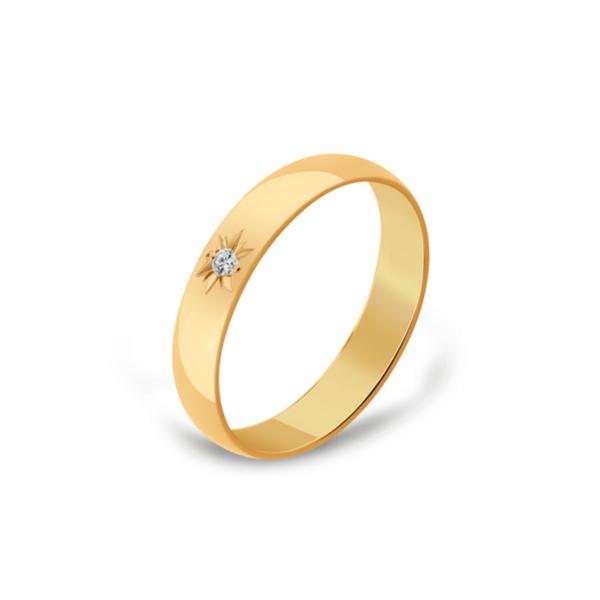 Обручальное кольцо из золота с бриллиантом Меридиан ЮК к-352-110 к-352-110