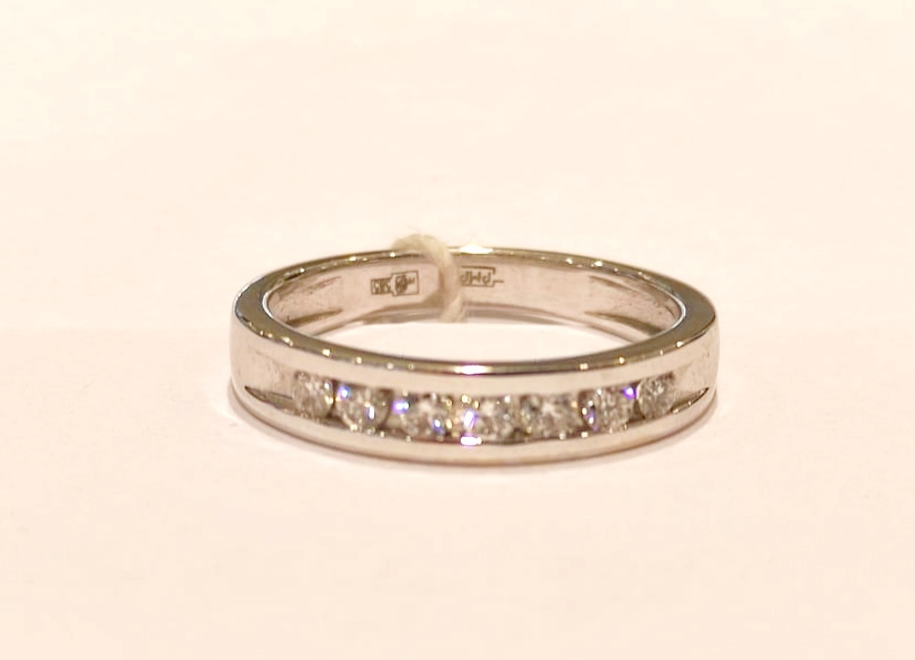 Обручальное кольцо из белого золота с бриллиантом арт. 2В 016Б 2В 016Б
