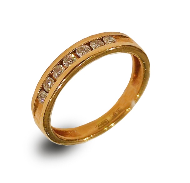 Золотое обручальное кольцо с бриллиантом 2В 016К