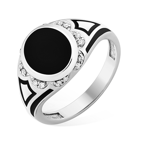 Кольцо серебряное с позолотой 1110425055-501