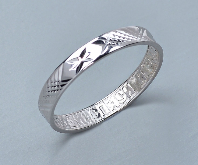 Обручальное кольцо из серебра ч1-028к-18
