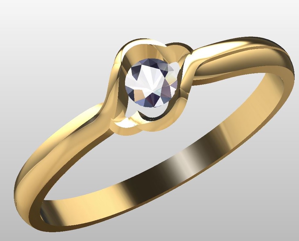 Помолвочное кольцо из золота с бриллиантом Меридиан ЮК 0250-110 0250-110