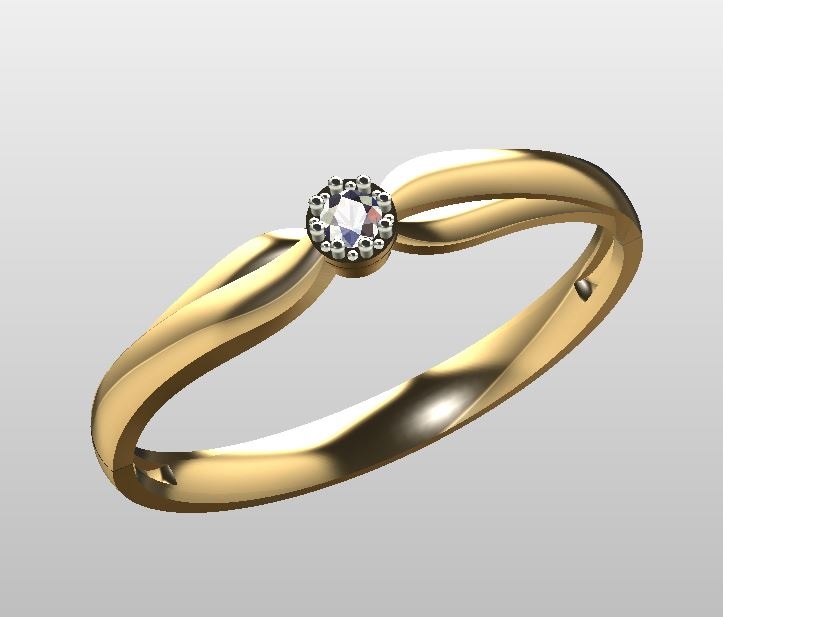 Помолвочное кольцо из золота с бриллиантом Меридиан ЮК 0321-110 0321-110