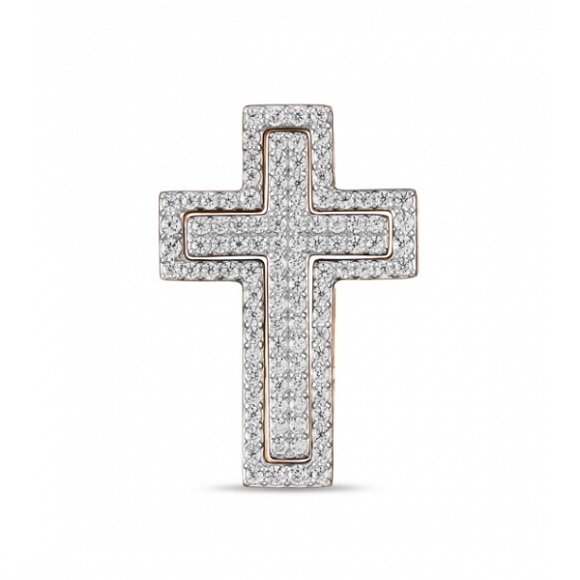 Золотой крест с фианитом j01-z-59040-z