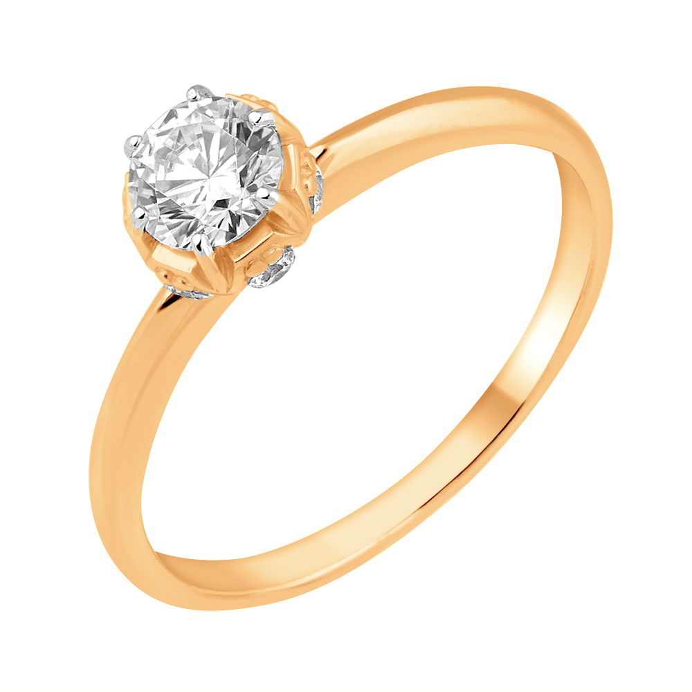 Помолвочное кольцо из золота с фианитом КАРАТ БЮЗ 11-1466-11-01 11-1466-11-01
