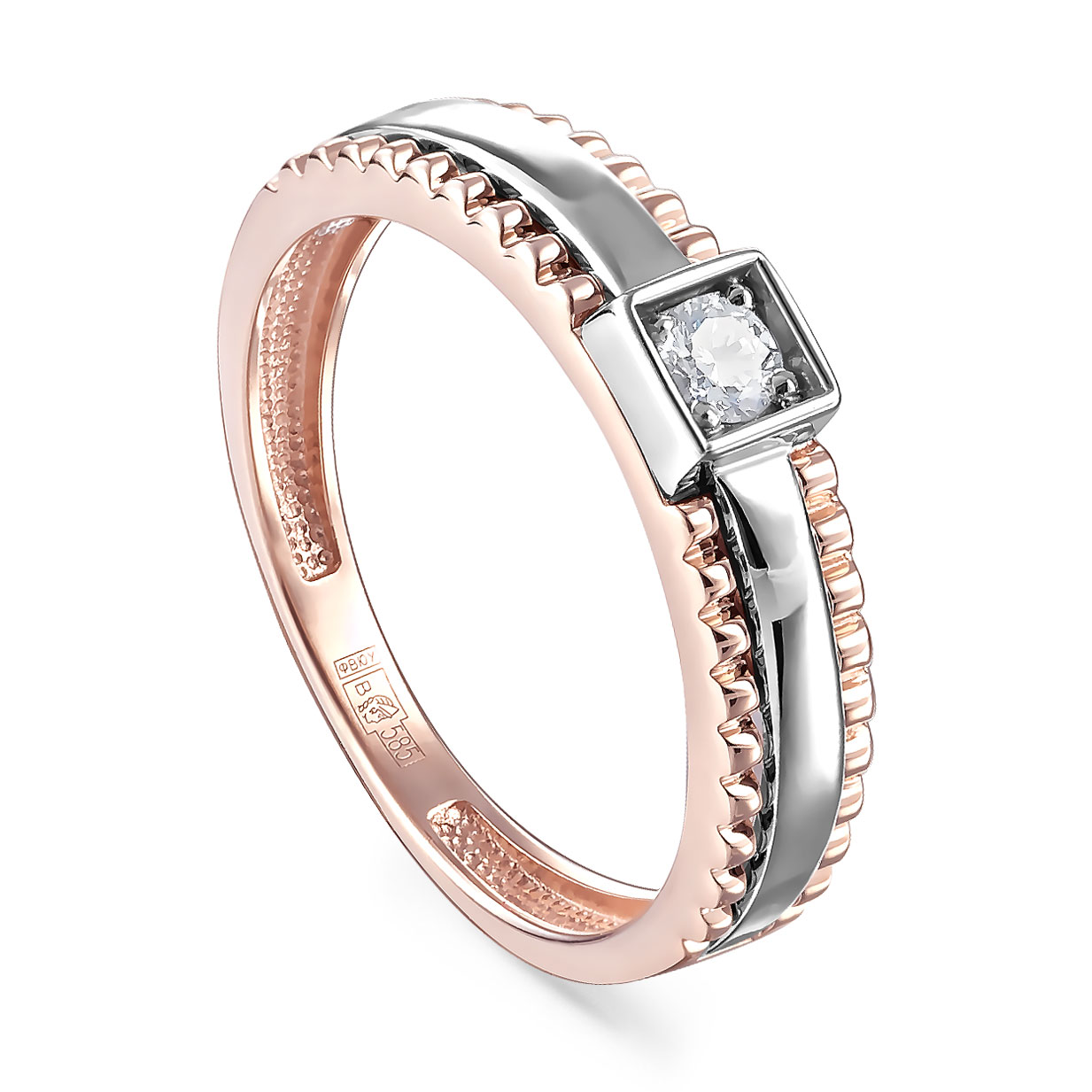 Помолвочное кольцо из золота с бриллиантом 11-01244-1000