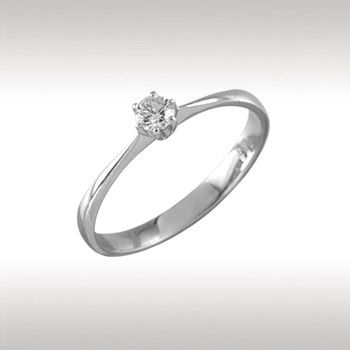 Помолвочное кольцо из белого золота с бриллиантом 89784-I