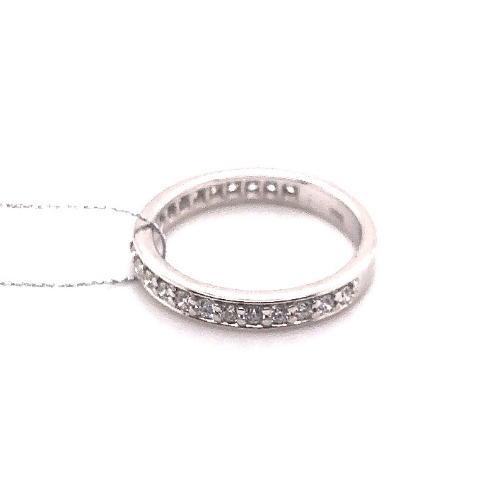Обручальное кольцо из белого золота с бриллиантом арт. 76071 76071