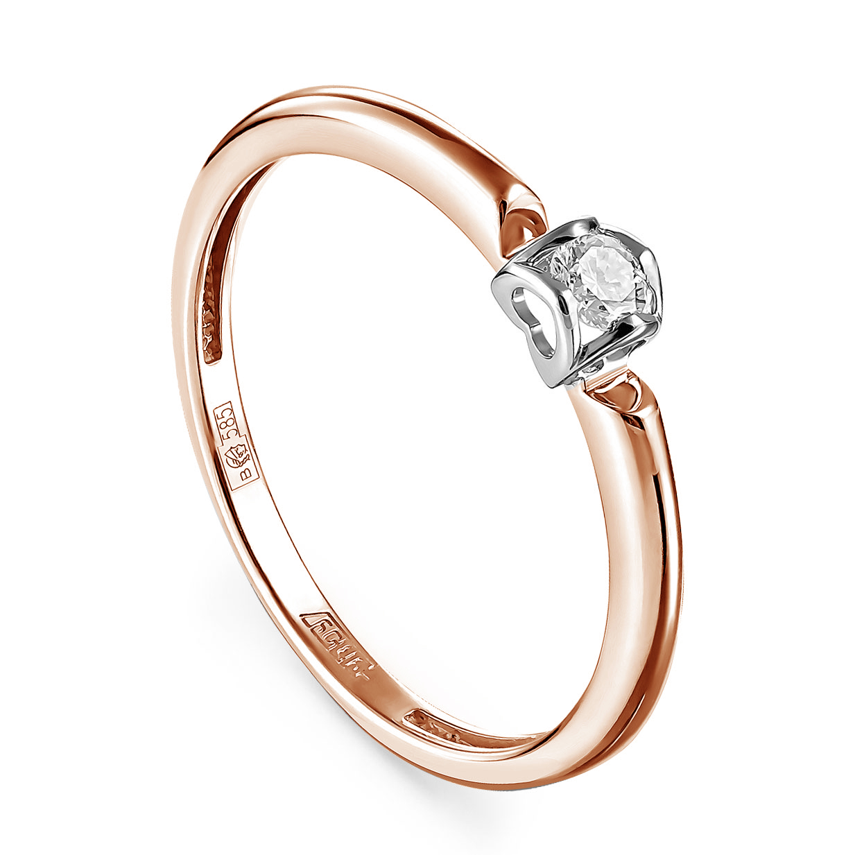 Помолвочное кольцо из золота с бриллиантом 11-01206-1000