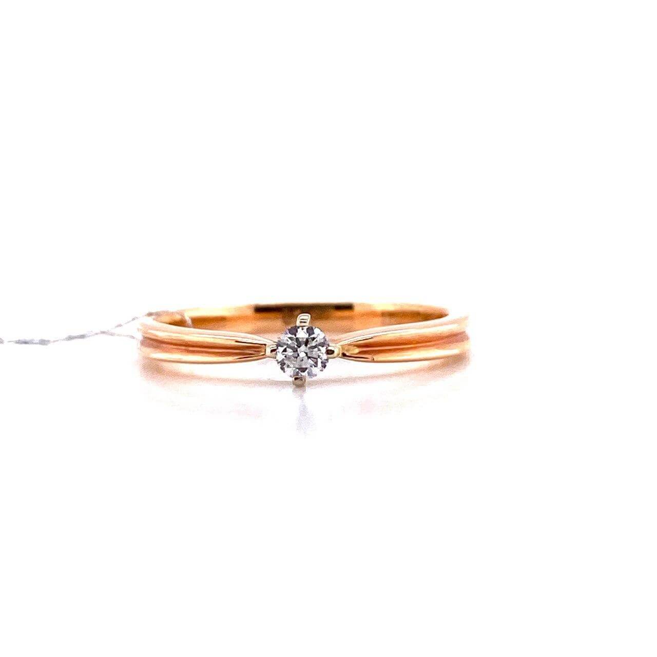 Помолвочное кольцо из золота с бриллиантом бпк-11080-0-0,10