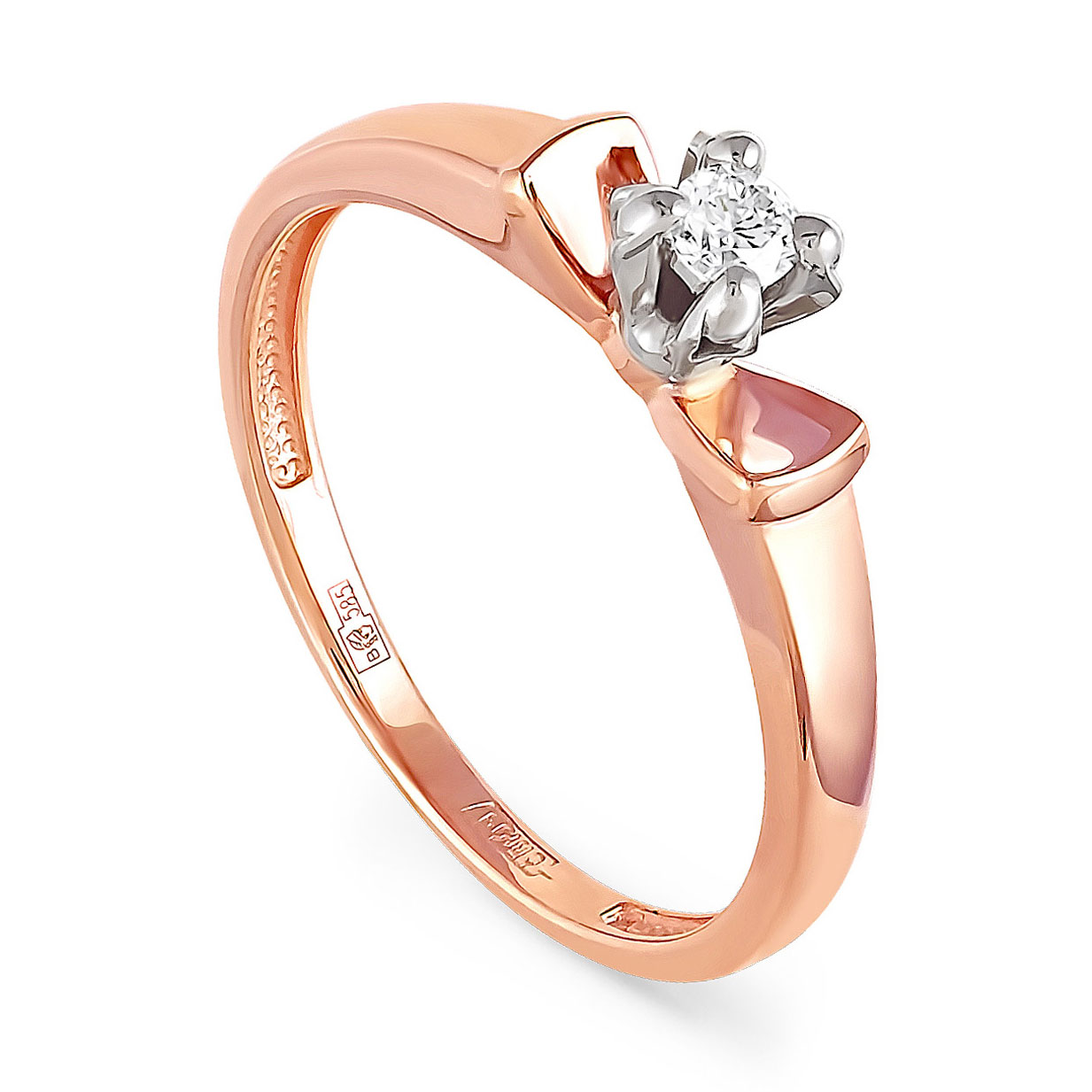 Помолвочное кольцо из золота с бриллиантом 1-0324-1000