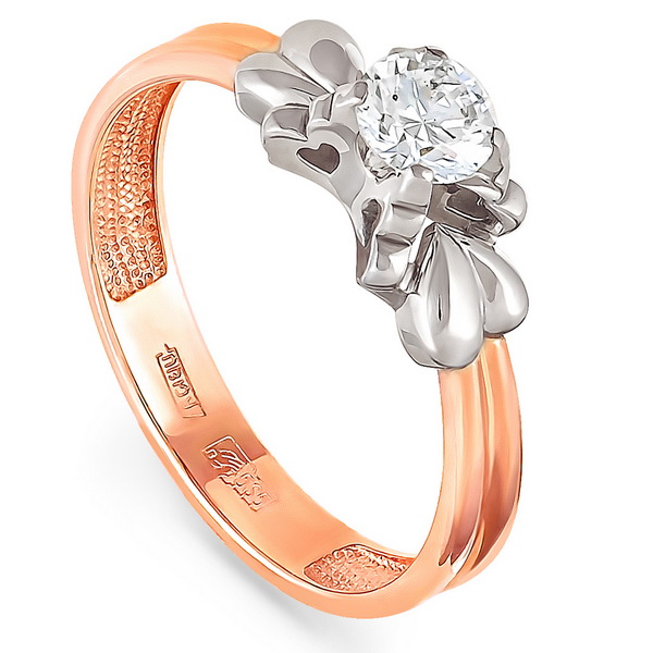 Помолвочное кольцо из золота с бриллиантом 1-0287-1000