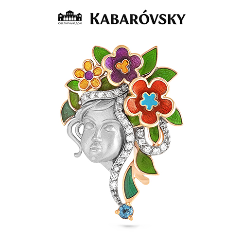 Подвес из серебра с фианитом KABAROVSKY 3-111-7901 3-111-7901