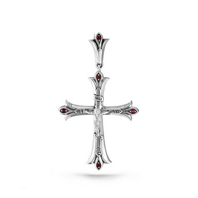 Серебряный крест с топазом арт. 3-162-8589 3-162-8589