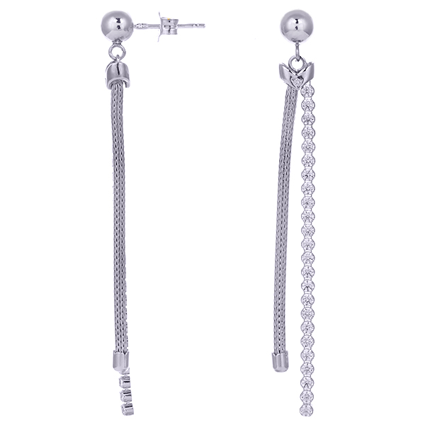 Серебряные серьги с цирконием арт. COR1443-S COR1443-S