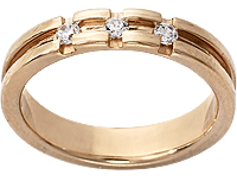 Обручальное кольцо из золота с бриллиантом 1012081-11240