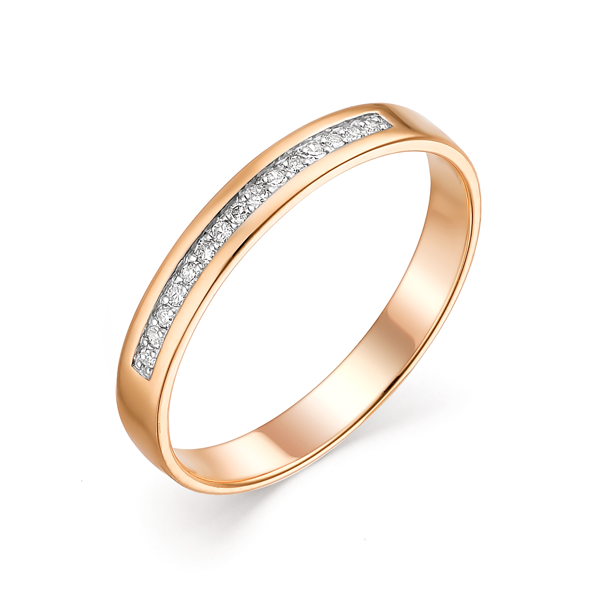 Обручальное кольцо из золота с бриллиантом 13235-100