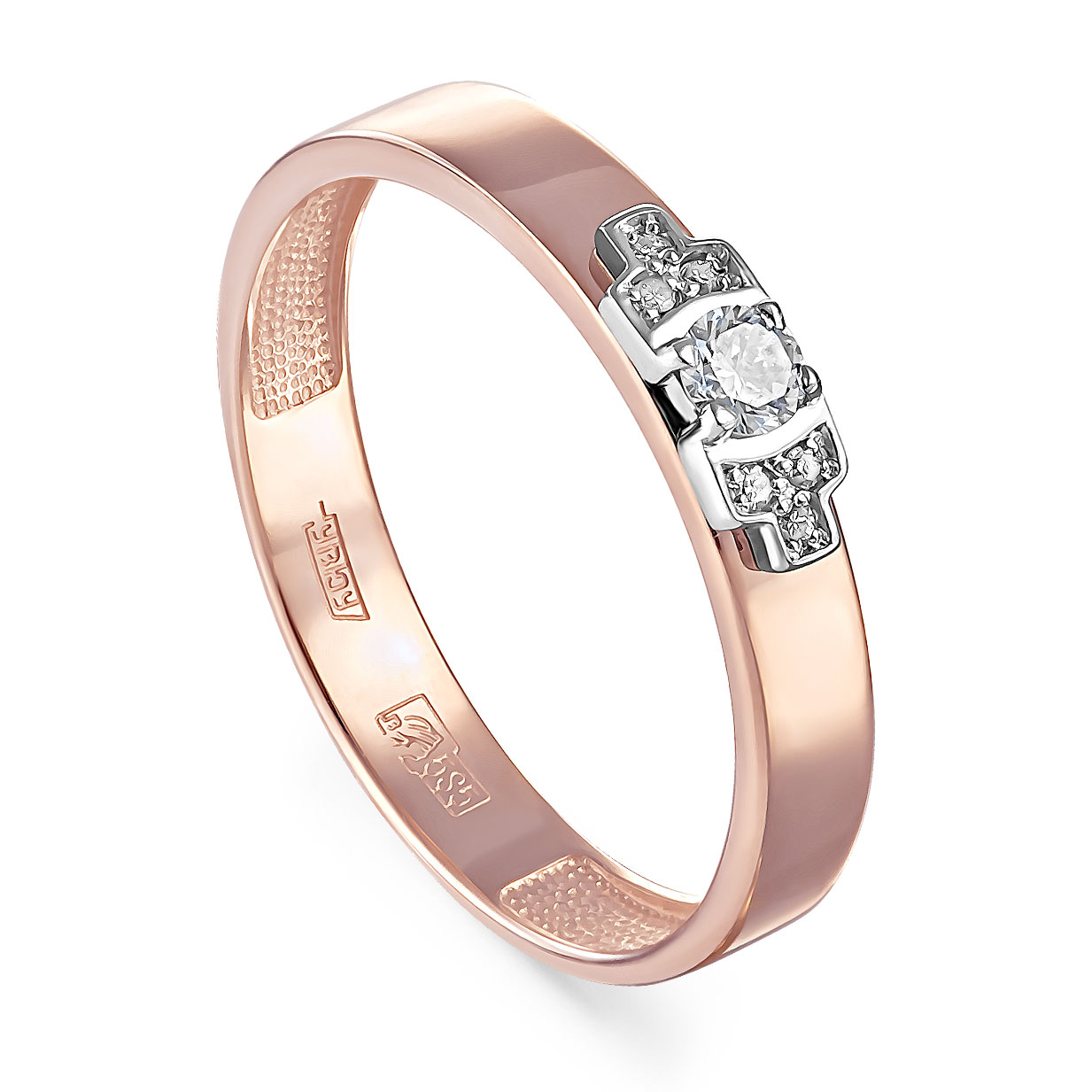 Помолвочное кольцо из золота с бриллиантом 11-01205-1000