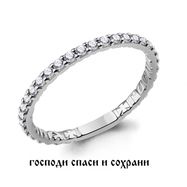 Кольцо из серебра с фианитом Эффект с48-61517кф-17 с48-61517кф-17