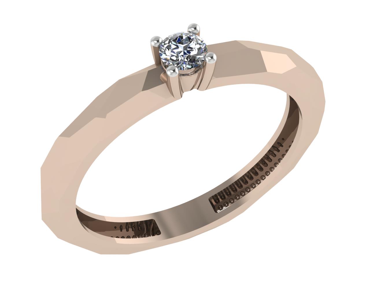 Помолвочное кольцо из золота с бриллиантом 1025111-11240