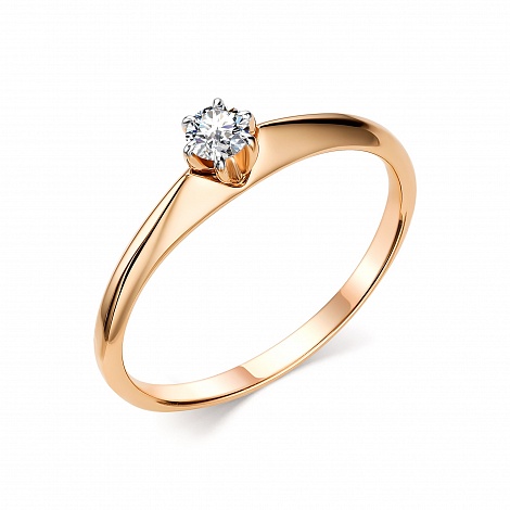 Помолвочное кольцо из золота с бриллиантом 13879-100