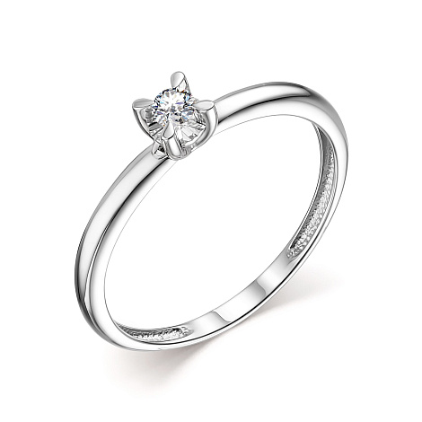 Помолвочное кольцо из белого золота с бриллиантом 14002-200