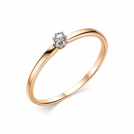 Помолвочное кольцо из золота с бриллиантом 13937-100