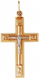 Облегченный крест из золота арт. 74376 74376