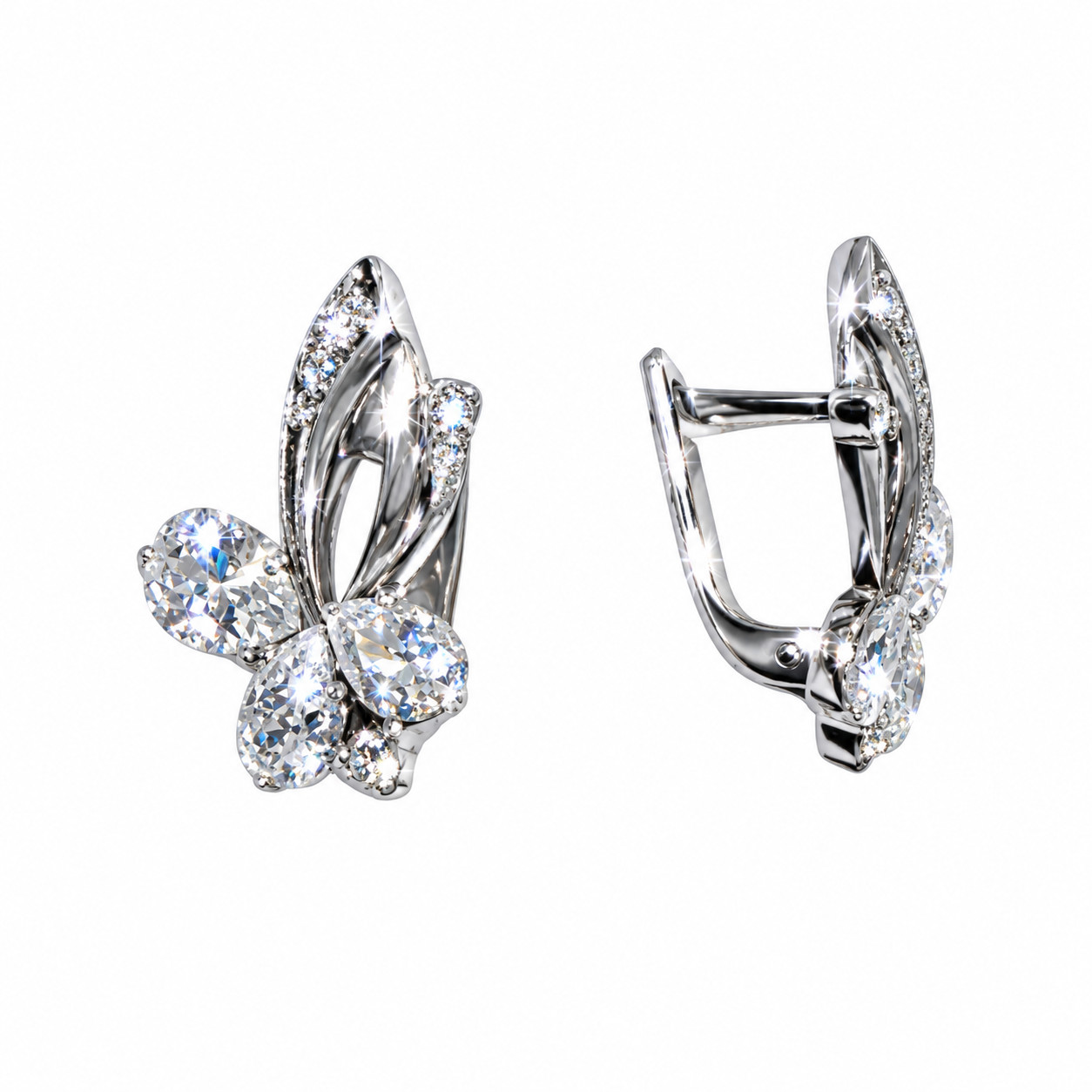 Серьги из серебра с фианитом Шабалкин Е.В. с0470 с0470