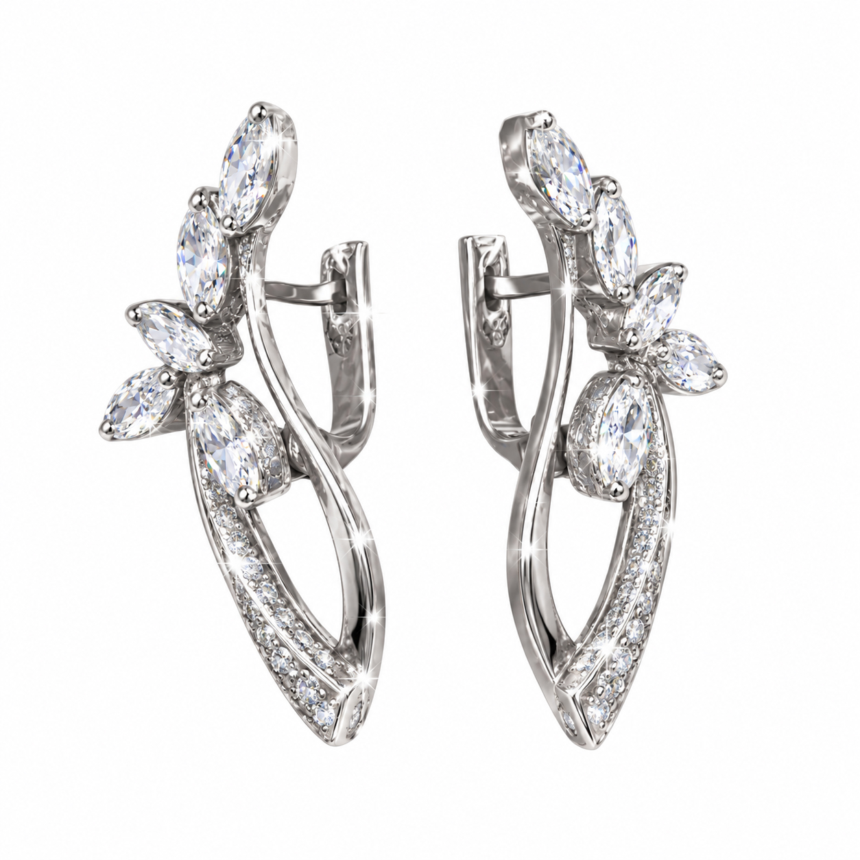 Серьги из серебра с фианитом Шабалкин Е.В. с1399 с1399