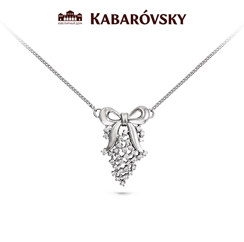 Колье из серебра с кристаллом сваровским KABAROVSKY 16-070-8100 16-070-8100