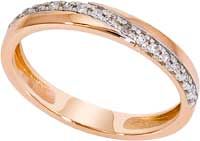 Обручальное кольцо из золота с бриллиантом 1017061-11240