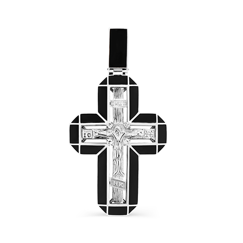 Серебряный крест с фианитом 3-252-7902
