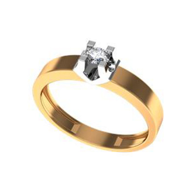 Помолвочное кольцо из золота с бриллиантом 1101262