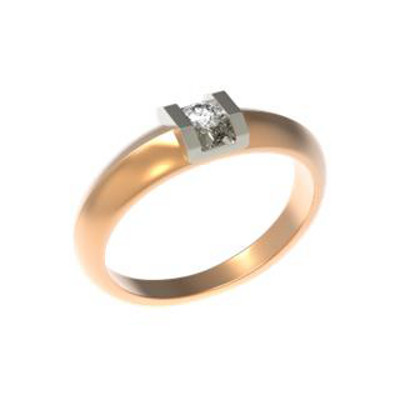 Помолвочное кольцо из золота с бриллиантом 1101288