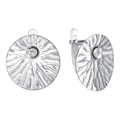 Серебряные серьги с цирконием арт. 91-02-0841-00 91-02-0841-00