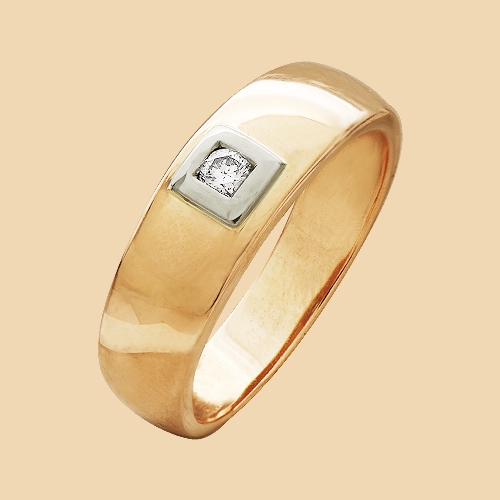 Кольцо из золота с бриллиантом Меридиан ЮК 610-110 610-110