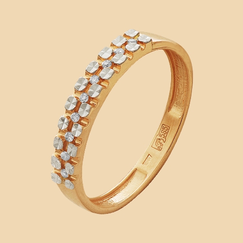 Обручальное кольцо из золота с бриллиантом Меридиан ЮК 808-110 808-110