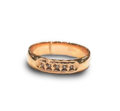 Обручальное кольцо из золота с бриллиантом Меридиан ЮК к-15-110 к-15-110