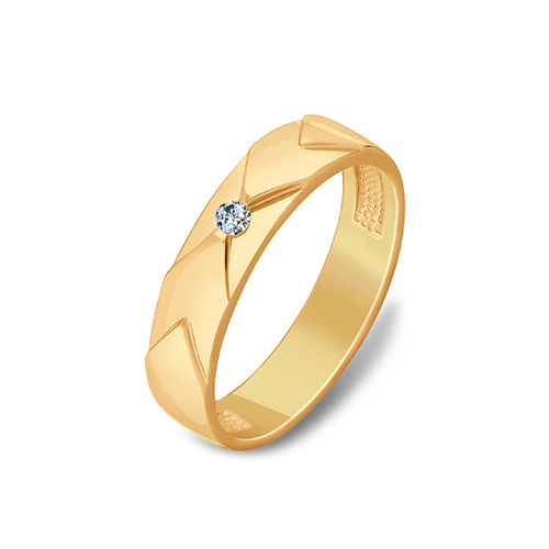 Обручальное кольцо из золота с бриллиантом Меридиан ЮК 975-110 975-110