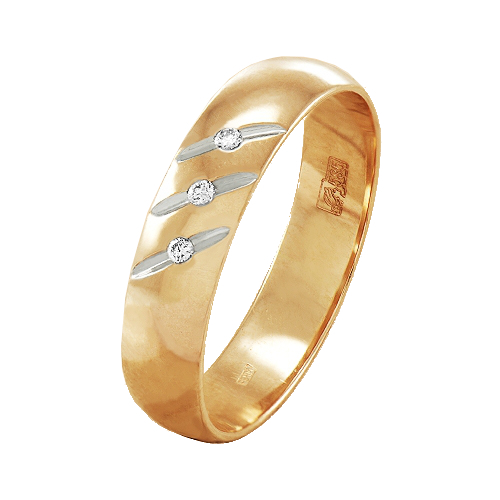 Обручальное кольцо из золота с бриллиантом Меридиан ЮК 410-110 410-110