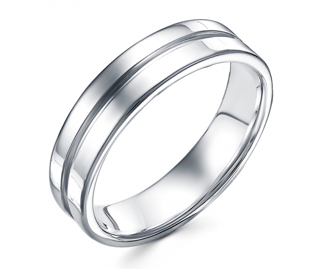 Обручальное кольцо из серебра 7-014к-18