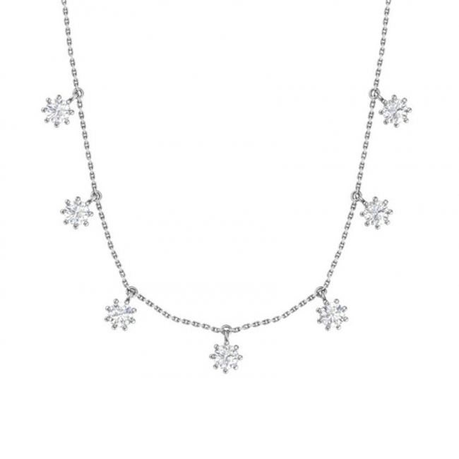 Колье из серебра с фианитом Эффект с32-0345ф-40 с32-0345ф-40