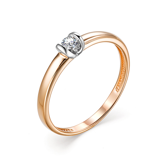 Помолвочное кольцо из золота с бриллиантом к0584-120