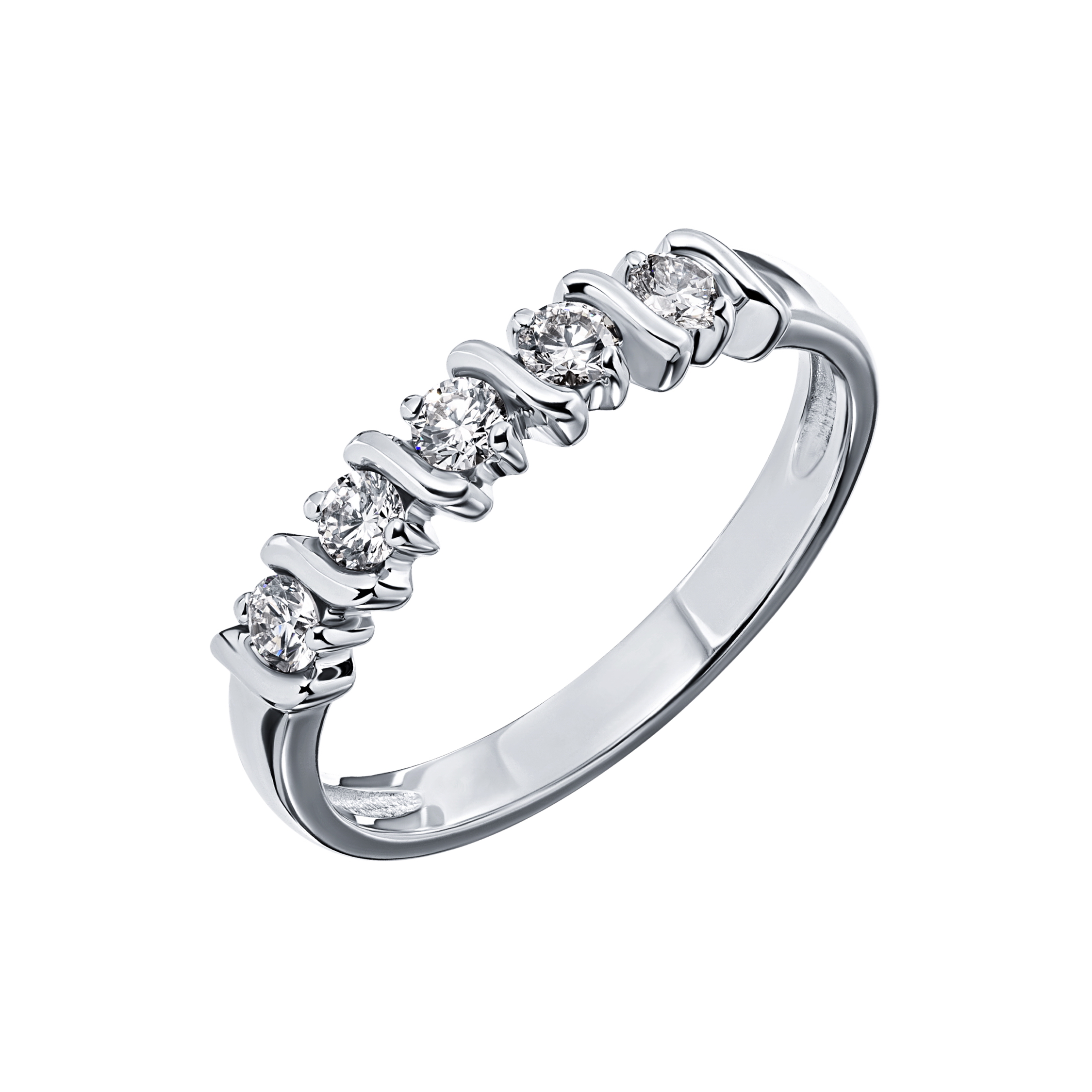 Помолвочное кольцо из белого золота с бриллиантом 91344-I