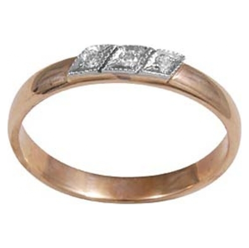 Обручальное кольцо из золота с бриллиантом 1000891-13240