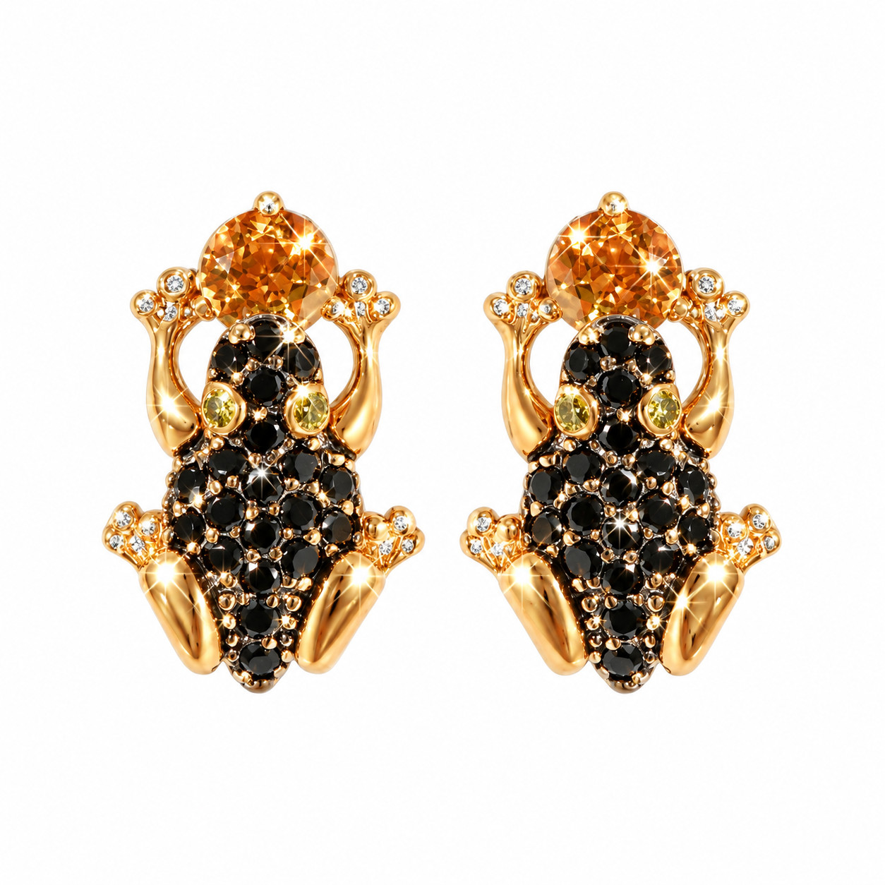 Серьги из серебра с позолотой с шпинелем Шабалкин Е.В. с1523 с1523