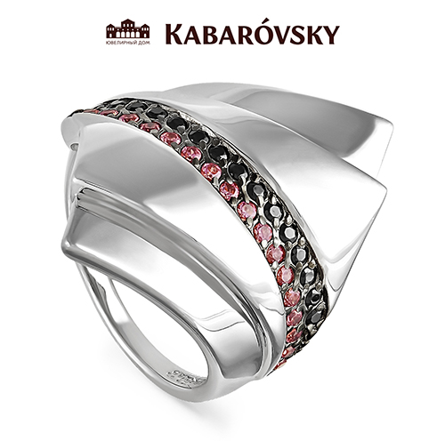 Кольцо из серебра с фианитом и с шпинелем KABAROVSKY 11-061-0900 11-061-0900