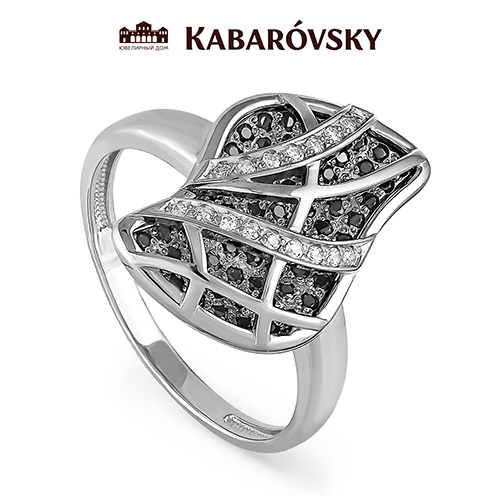 Кольцо из серебра с фианитом и с шпинелем KABAROVSKY 11-088-0900 11-088-0900